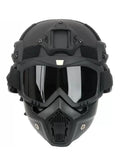 Tactical Full Face Helmet MICH ABS - Detachable Goggles & NVG Bracket for Airsoft CS Outdoor Wargame Protective Gear