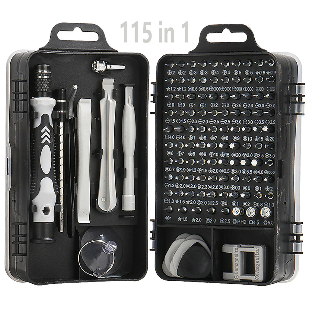 115Pcs Precision Screwdriver Set, Electronic Repair Tool Kit, Suitable for Iphone, Computers, Pc, Laptops, Mobile Phones, Mac, Tablets, Home Diy, Game Consoles, Glasses, Watches, Doorbells, Etc