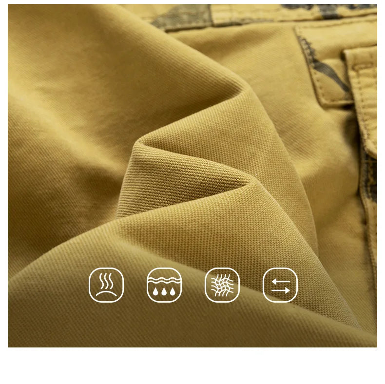 Summer New Tooling Shorts for Men American Style Trendy Loose Cargo Shorts Casual All-match Straight Cotton Short Pants