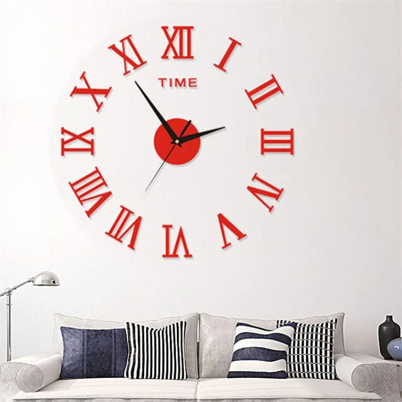 DIY Modern Design Large Wall Clock Fashion Decorative Living Room Wall Clock Home Decoration Clocks Decor Decoration for Bedroom