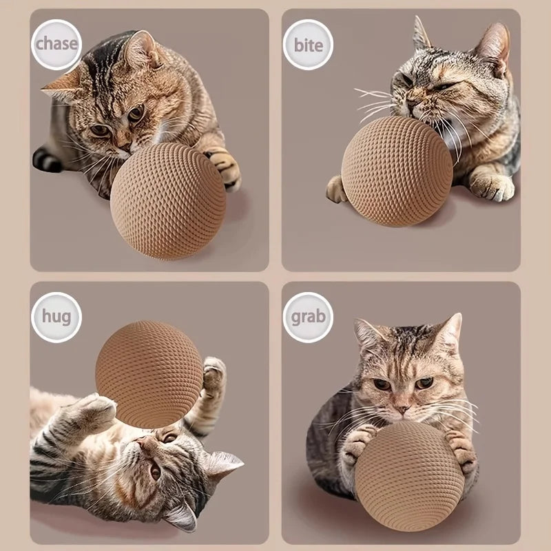 Sisal Cat Ball Toy – Large Rattle Ball for Indoor Play