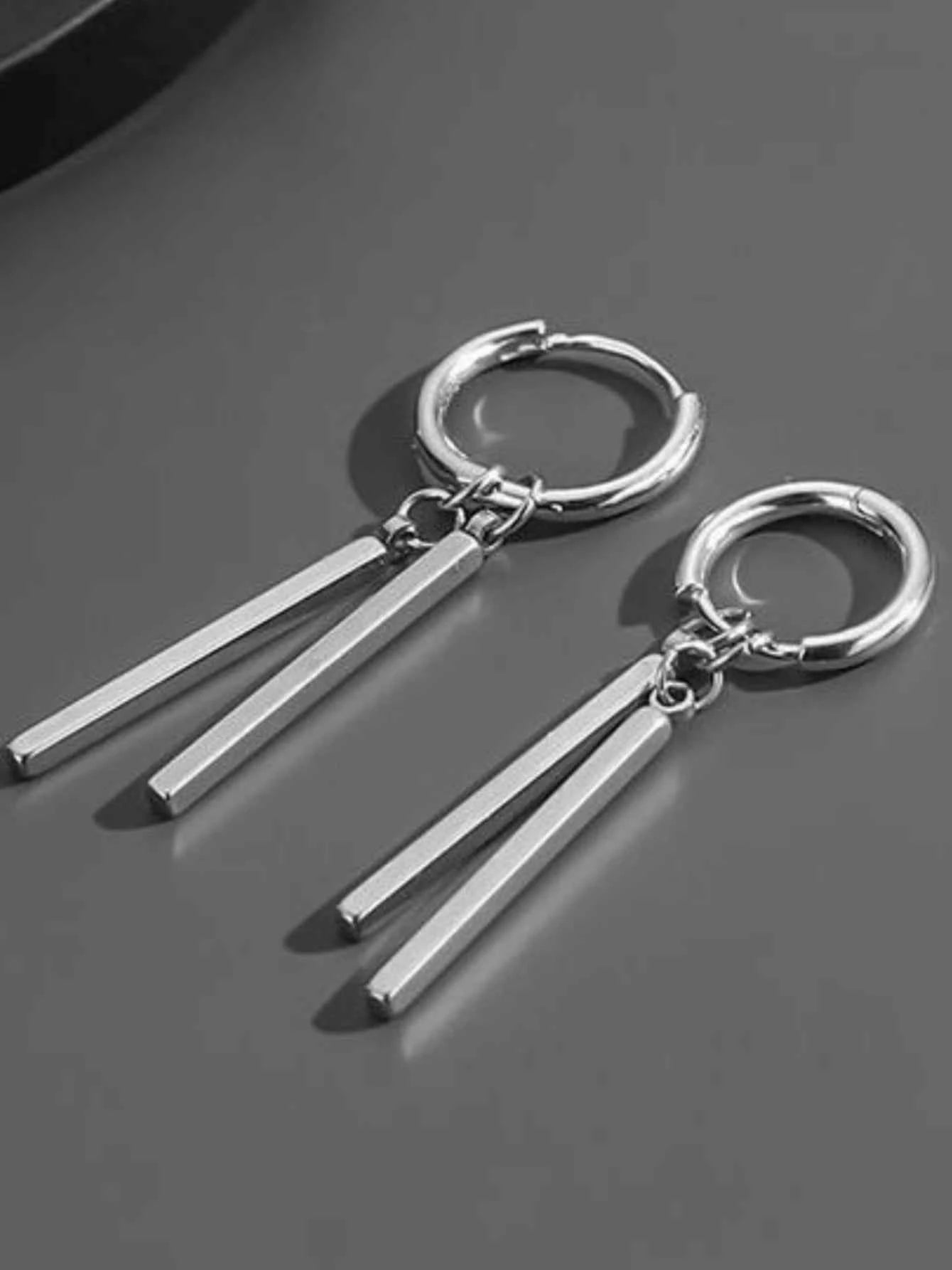 2PC Fashion Men's Personality Rascal Handsome Irregular Earrings Jewelry Accessories Suitable for Date, Party, Festival Gifts