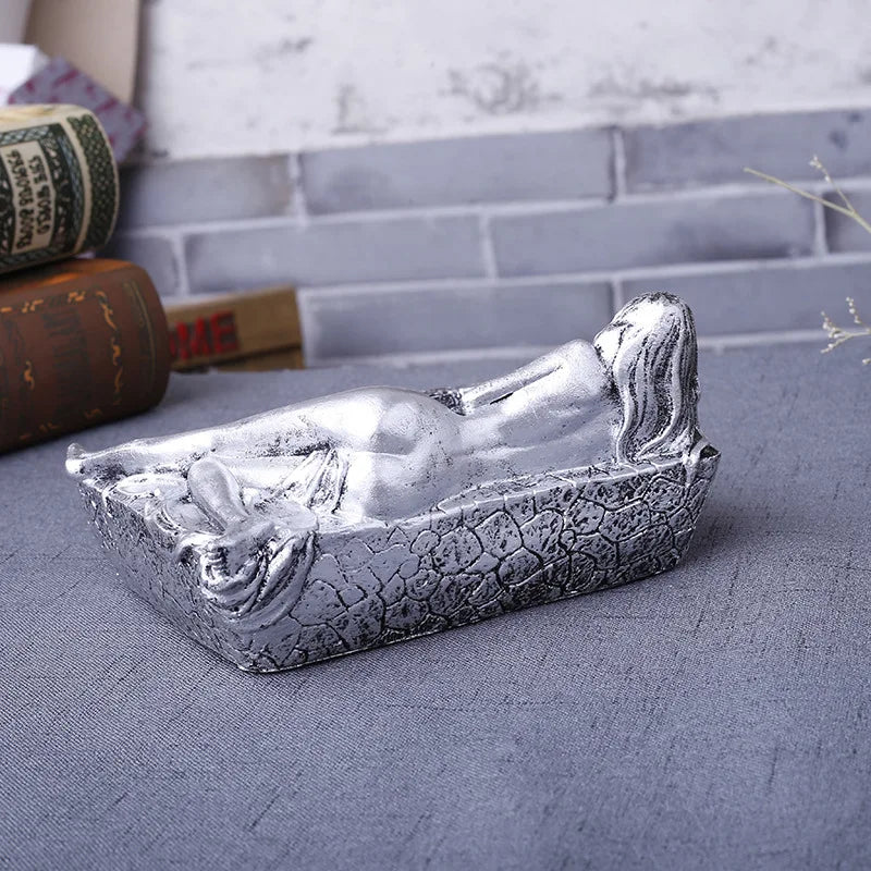 beauty ashtray decoration home decor creative household new   gift craft ornaments resin desktop statue   indoor outdoor office