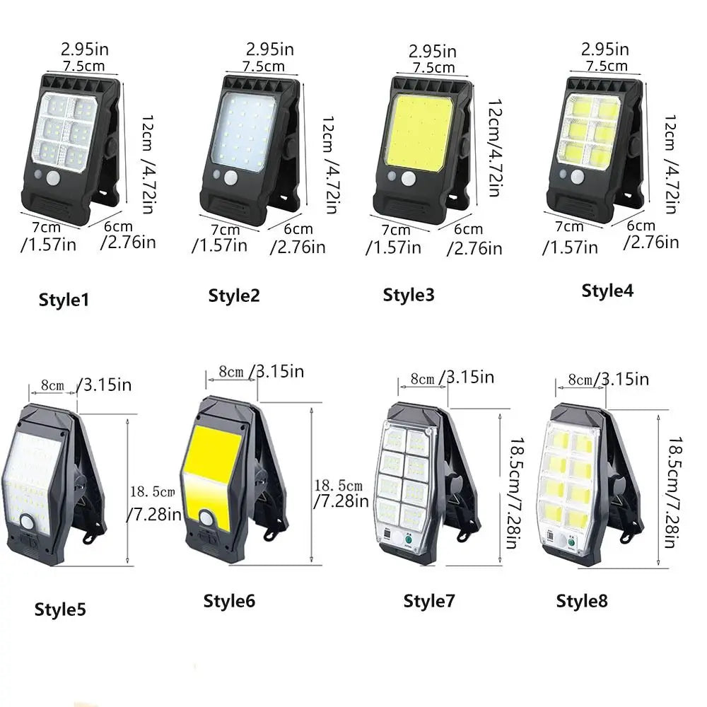 Motion Sensor Solar Garden Lights Solar Powered 3 Modes Solar Clip-on Lamp Waterproof Easy To Install Garden Wall Light