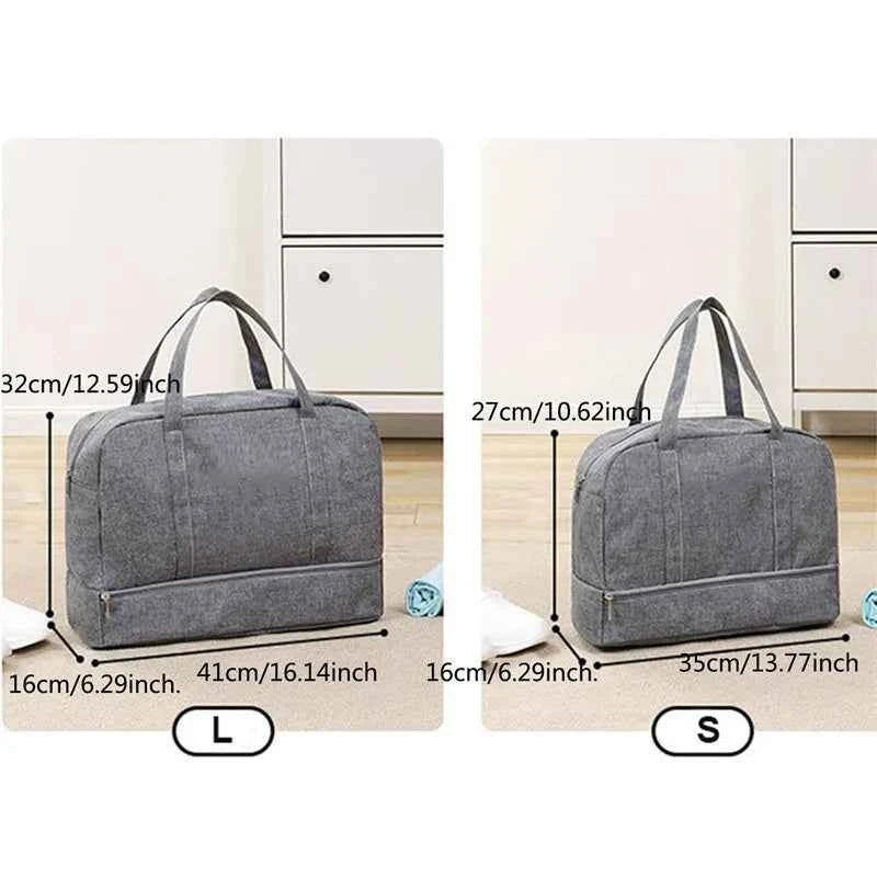 Fashion Folding Travel Bag Women Oxford Travel Weekend Overnight Bags Large Capacity Hand Luggage Tote Duffel Accessory Supplies