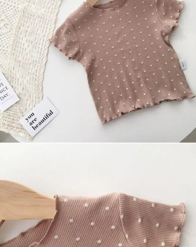 New Korean Home Clothes Baby Girls Summer Pajamas Suits Two-piece Flora Print Tshirt 1-8 Years Short Sleeve Tops+Short Pants
