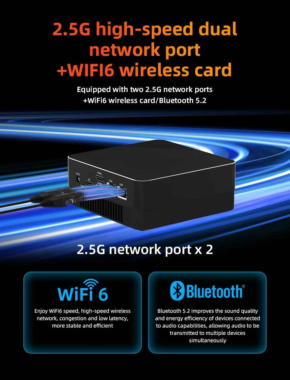 TexHoo Mini PC Computer Gaming AMD Ryzen7 5700U R5 4500U Intel Core i5 1335U CPU  NUC Office DDR4 DDR5 NVMe WIFI6