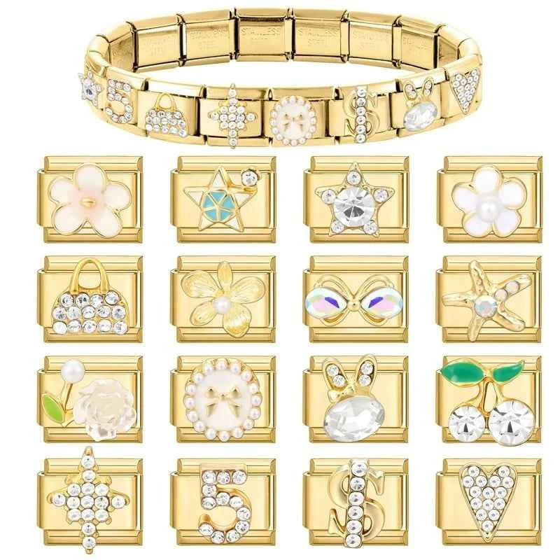 Stainless Steel Italian Charm Bracelet Link – Retro Module