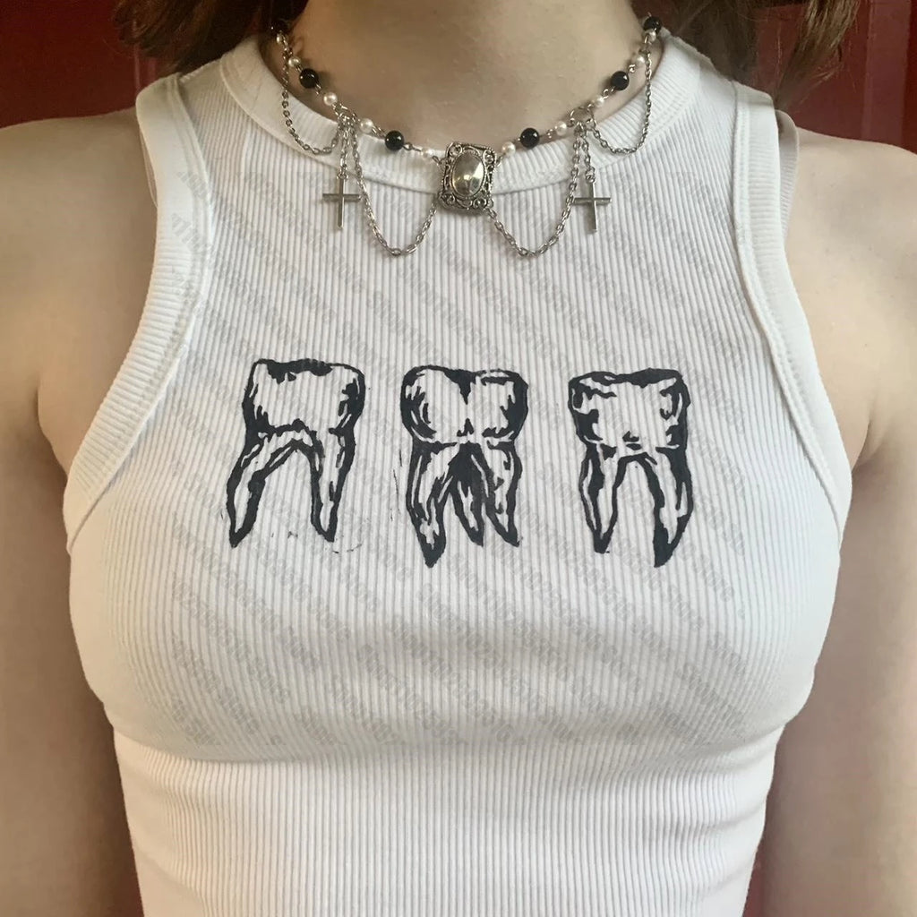 Women's Cropped Aesthetic Tops for Women Trashy Y2k 2000s Sexy Top 90s Vintage Clothes Crop Top Woman Emo Tops With Suspenders