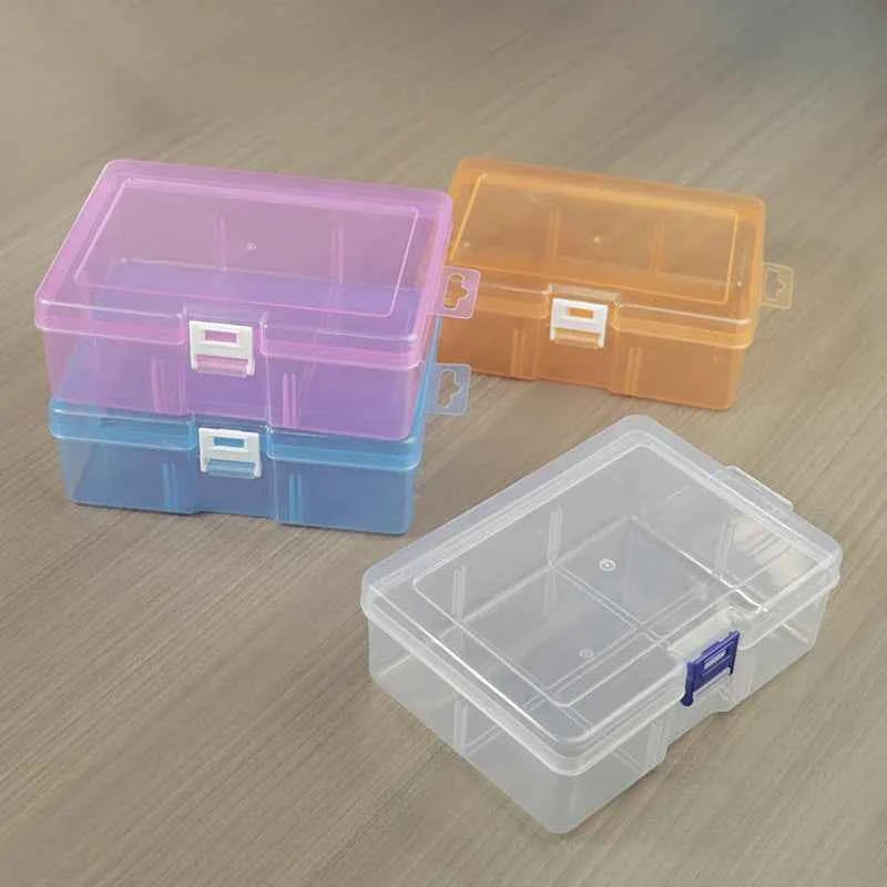PP Six-section Empty Box with No Insert Plastic Box for Toy Parts Accessories Packaging Desktop Data Cable Storage Box
