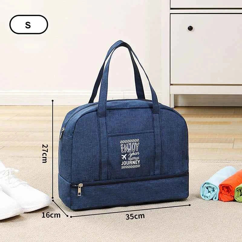 Fashion Folding Travel Bag Women Oxford Travel Weekend Overnight Bags Large Capacity Hand Luggage Tote Duffel Accessory Supplies