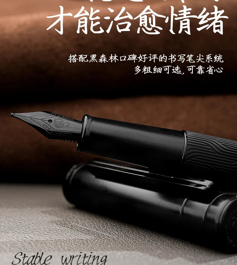 LT Hongdian 1861 Black Forest Pro Fountain Pen Iridium nib Custom engraving student professional