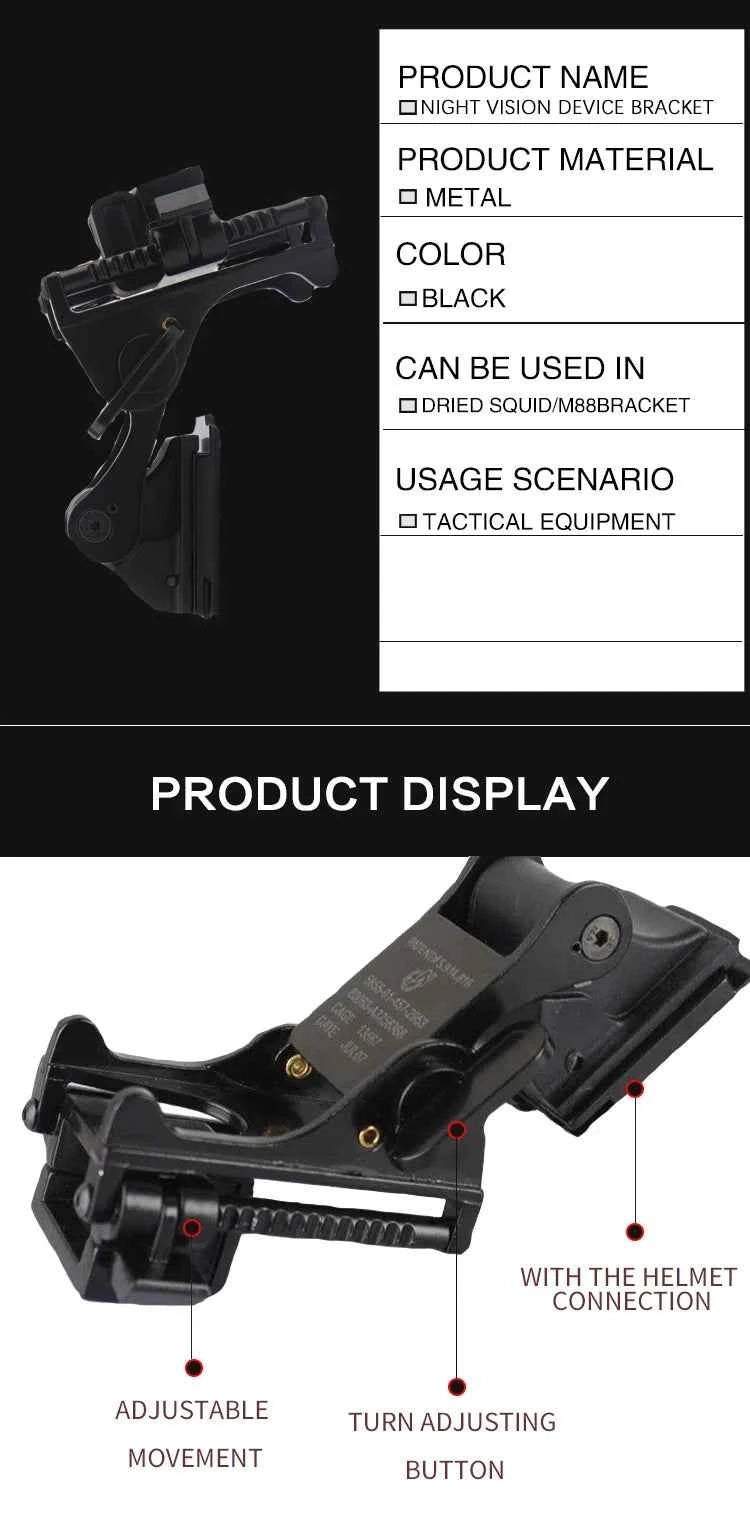 FAST MICH2000 Quick Installation Kit Tactical Helmet Night Vision Mirror Protective Helmet Accessories Rhino NVG PVS-7 PVS14