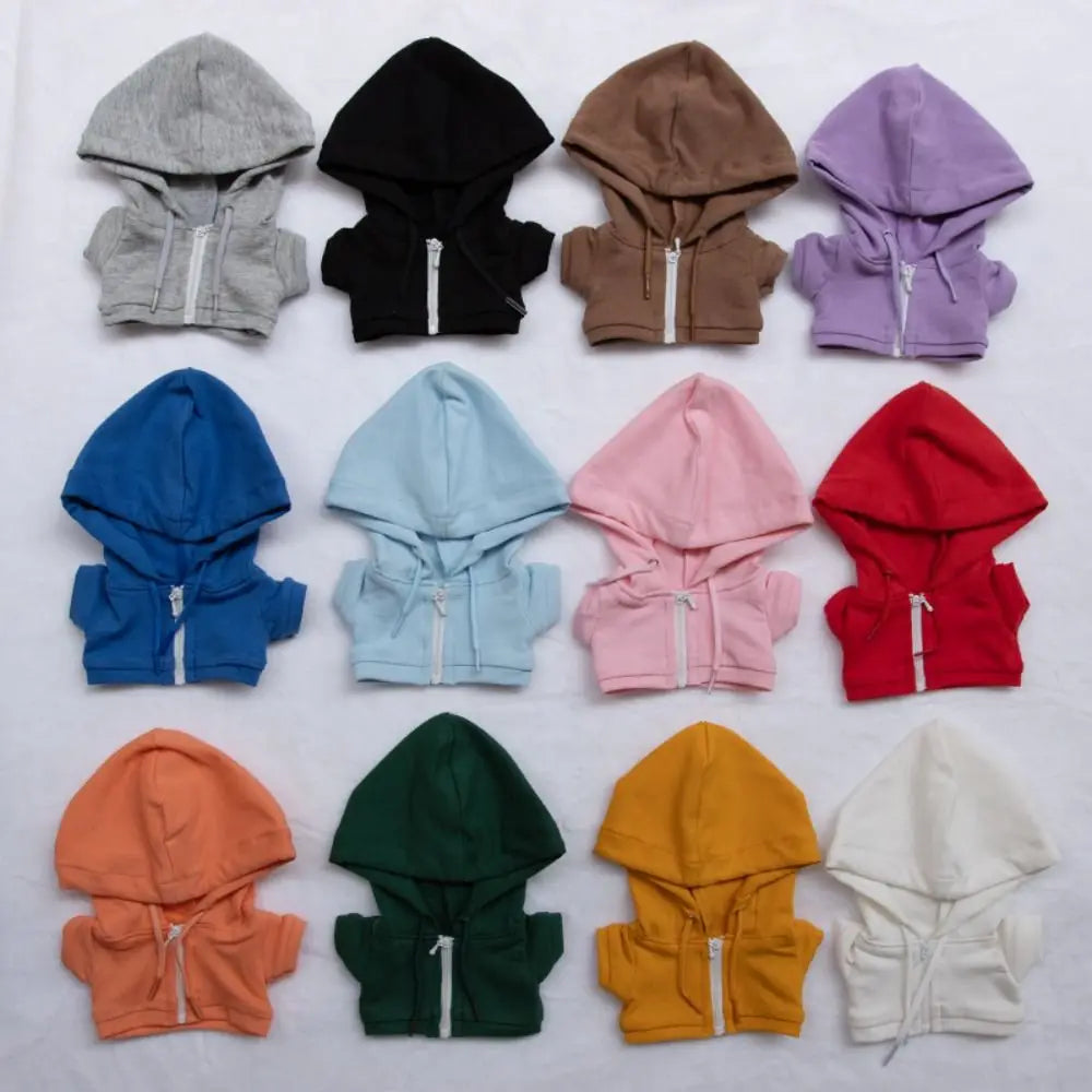 New Multicolor Handmade Hoodies For 10cm Cotton Dolls Fashion Casual Wear Sweatshirt Outfits Cute Dolls Tops Dolls Accessories