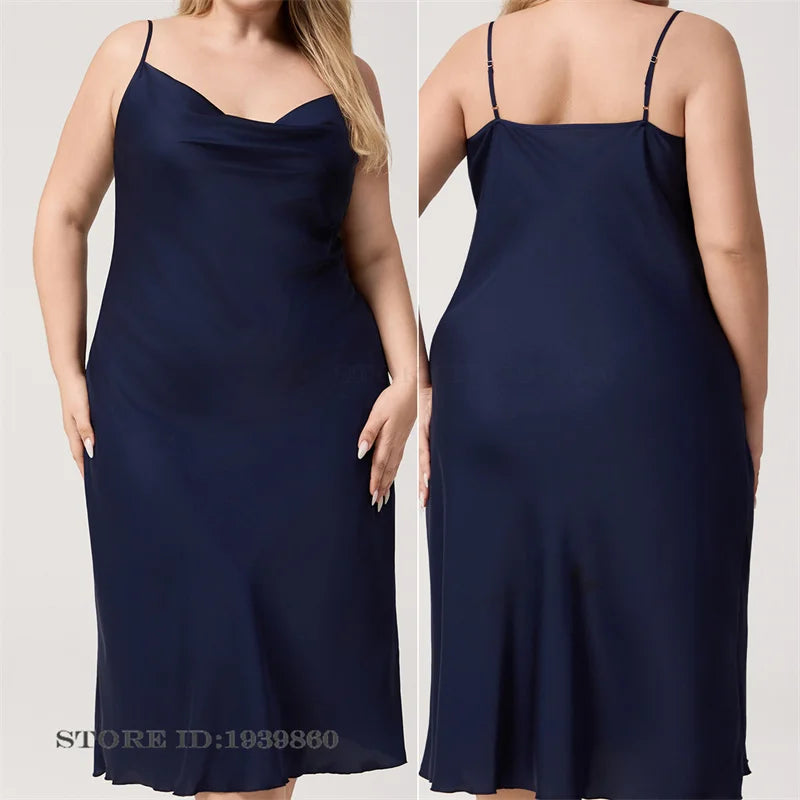 Sexy Burgundy Suspender Nightgown Intimate Lingerie Summer New Silk Satin Sleepwear Home Dress Plus Size Nightdress Loungewear