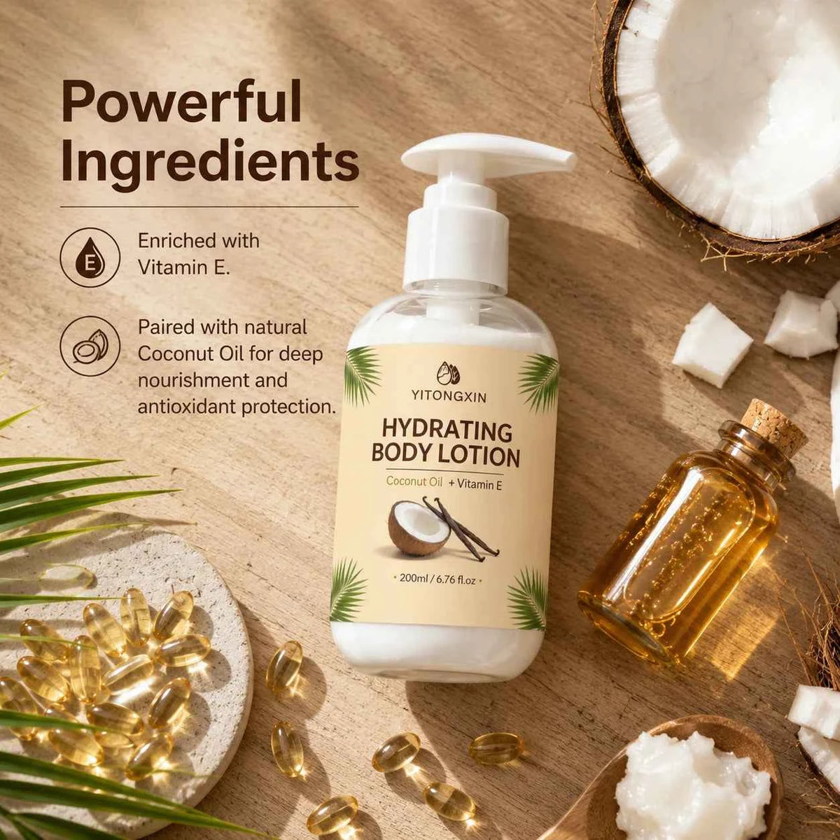 Coconut Body Cream 200 ml – Moisturizing Daily Care