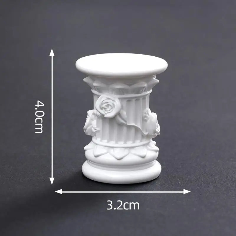 Indoor Home Dinning Room Garden Scenery Decor Roman Pillar Greek Column Statue Pedestal Candlestick Stand Figurine Sculpture