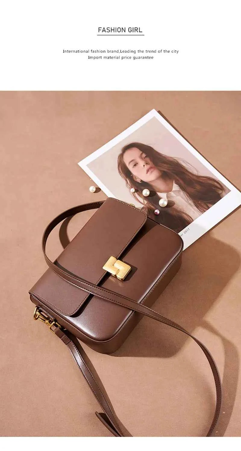 100% Genuine Leather Women's Shoulder Bag High Quality Luxury Designer Crossbody Bags Fashion Cowhide Female Handbags