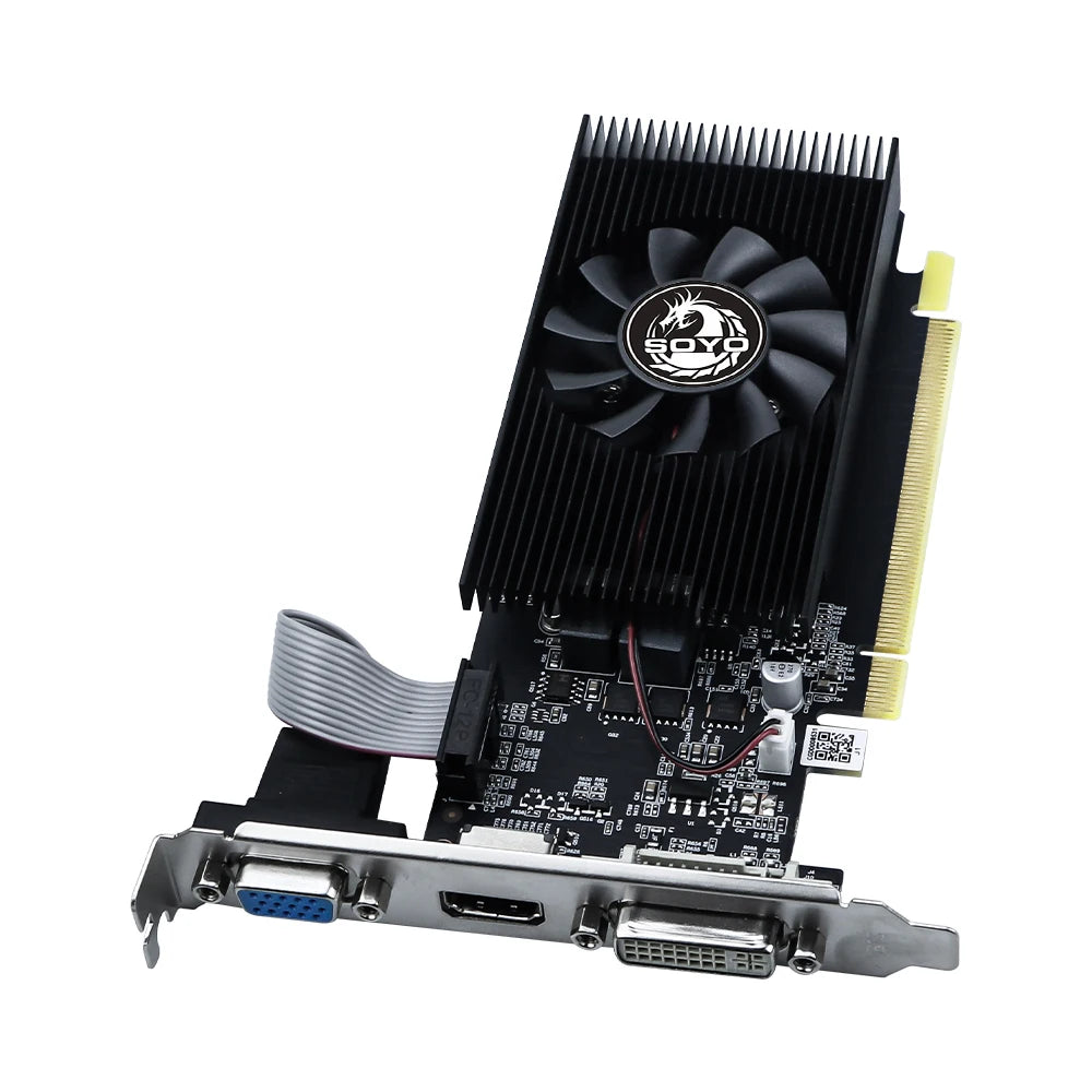 SOYO Graphics Cards NVIDIA GeForce GT 240 1G GDDR3 128bit DVI*1VGA*1 Video Card For Desktop Gaming Computer