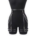 Harness PU Leather Women Chain Tassel Waist To Thigh Harness Punk Gothic Adjustable Body Accessory For Rave Party Festival Outfi