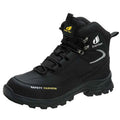 Leather Non Slip Work Boots for Men Rotating Button Safety Shoes Steel Toe Sneaker Male Puncture Proof Protective Boots