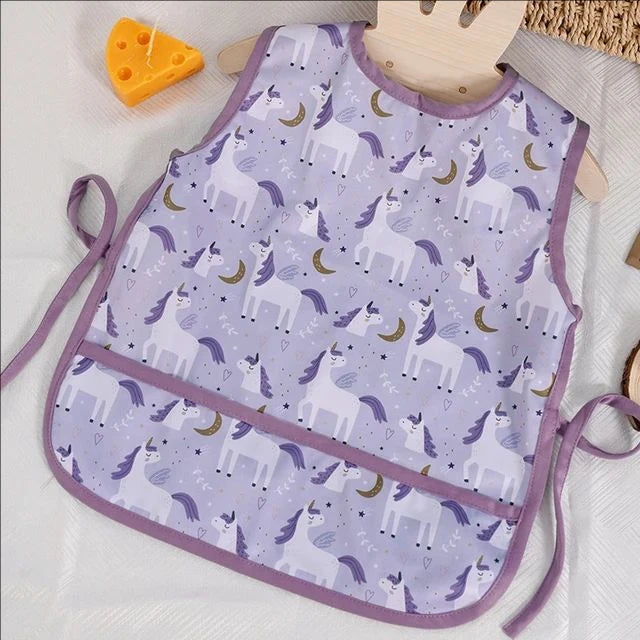 Elinfant waterproof magic tape baby feeding bibs, multifunctional breathable baby saliva towel burp cloth