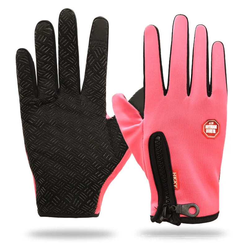 Winter Warm Gloves Men Women Touchscreen Waterproof Cycle Gloves Male Outdoor Sports Plus Velvet Motorcycle Running Ski Glove