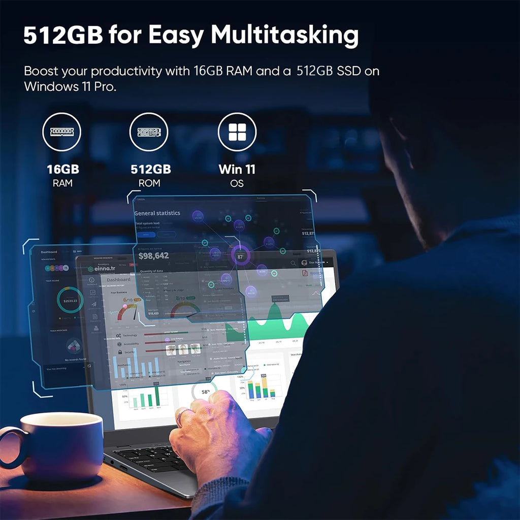 2026 Windows 11 Pro 15.6" Laptop Intel Core i9 10980HK 16GB RAM 1TB 2TB SSD Office Gamer Laptops Fingerprint UnIock Notebook PC