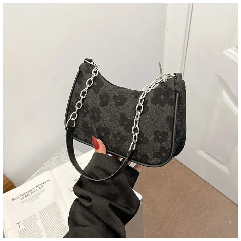 2025 New Fashion Felt Shoulder Bags for Women Small Casual Underarm Bag Female Hand Crossbody Bags for Women Purses and Handbags