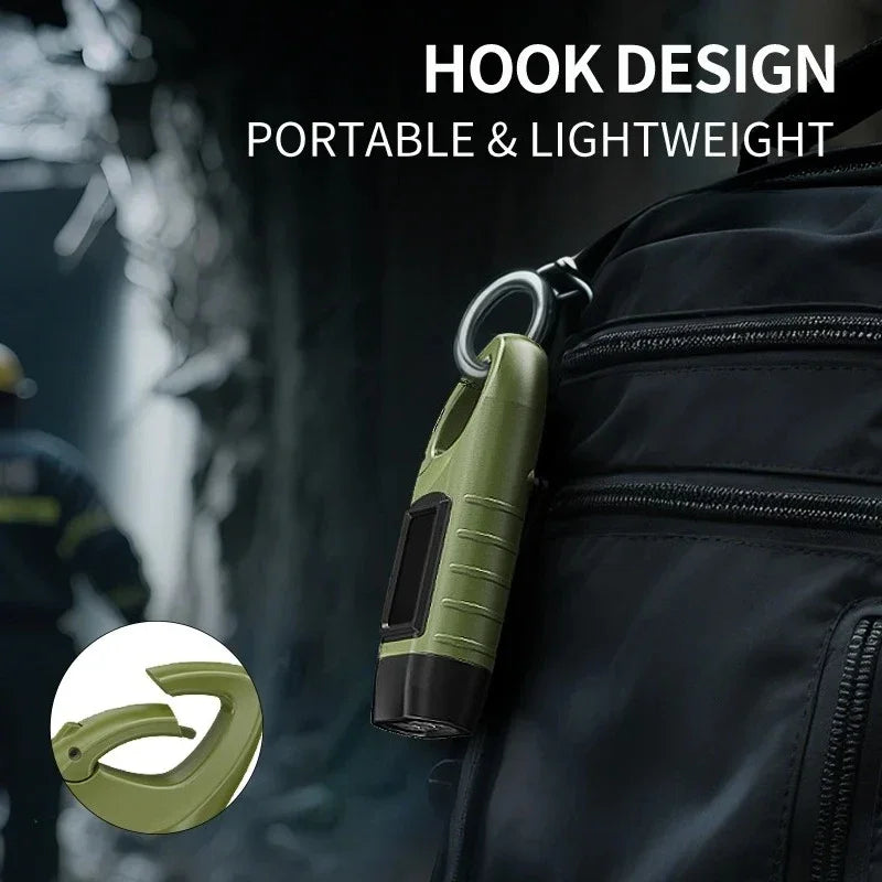 Solar Hand Crank LED Flashlight – Rechargeable Emergency Lamp