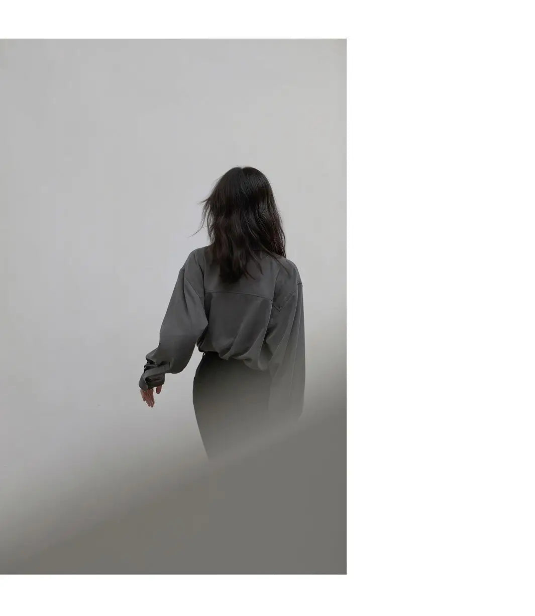 2026 Summer Women's Oversized Long Sleeve Blouse 2026 Summer New Arrival Tie Neck Shirt Loose Fit Office Elegant Fashion