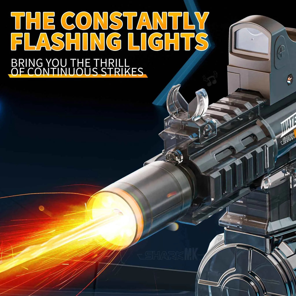 New M416 Electric Water Gun With light Sprays Flame Effect Continuously High-pressure High-speed Powerful Outdoor Water Gun Toys