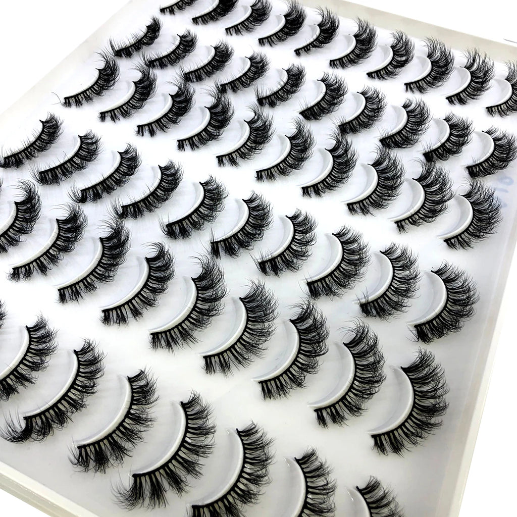 HBZGTLAD 30/40 pairs of natural long 3D artificial mink false eyelashes false eyelashes makeup set mink eyelashes extended eyela
