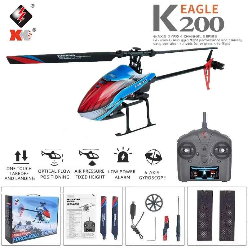 WLtoys RC Helicopters K200 2.4Ghz 4CH 6-Aixs Gyroscope Fixed Height Single Blade Propellor Gyro Mini RC Toys For Kids Gift