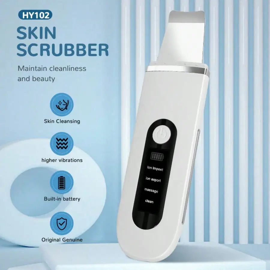 Ultrasonic Skin Cleaning Tool - USB Rechargeable, Vibrating Facial Blackhead Remover, Spatula Exfoliating Beauty Tool, Affordable Skincare Equipment, 4 Modes, The Perfect Tool For Removing Blackheads