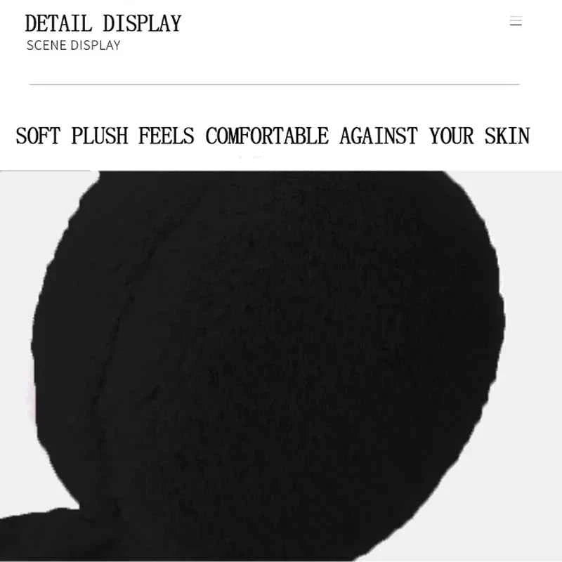 Soft Plush Earmuffs for Men and Women Outdoor Cold Protection Warm Winter Ear Warmers Solid Color Fashion