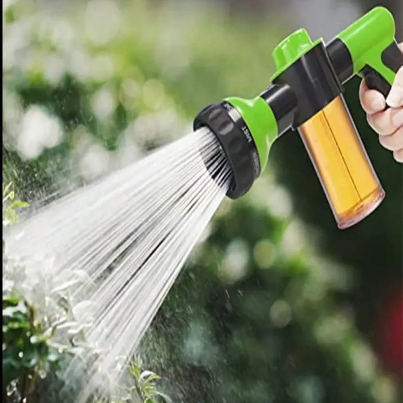 Car Wash Water Gun - Foam Sprayer With Soap Reservoir And Garden Hose Nozzle, High Pressure Cleaner With Maximum Cleaning Power!