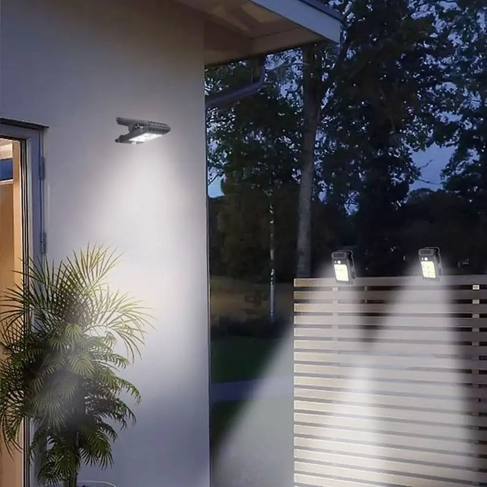 Motion Sensor Solar Garden Lights Solar Powered 3 Modes Solar Clip-on Lamp Waterproof Easy To Install Garden Wall Light