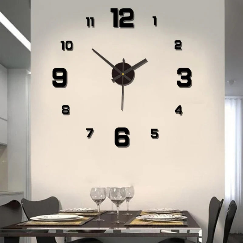 DIY Modern Design Large Wall Clock Fashion Decorative Living Room Wall Clock Home Decoration Clocks Decor Decoration for Bedroom
