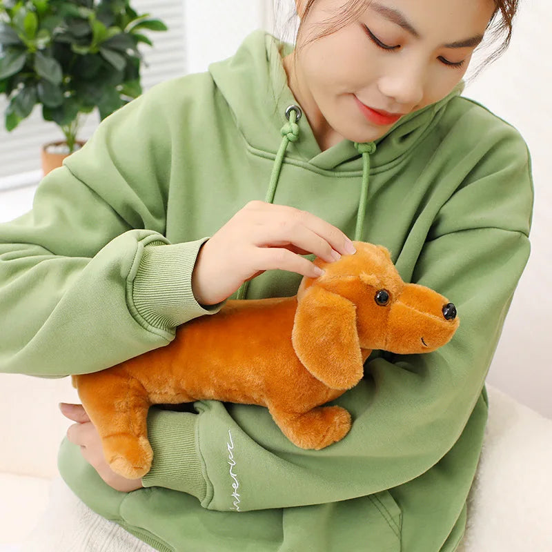 10 Inch Adorable Dachshund Plush Toy Soft Stuffed Animal Dog Doll For Home Decor kids' Birthday Parties And Gifts