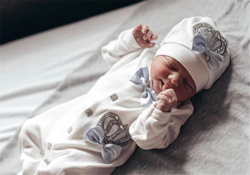 5pcs Newborn Baby Nursery Kids Outfit Clothing Cotton Infant Care Wrapped Baby Products Pants Mittens Receiving Blanket