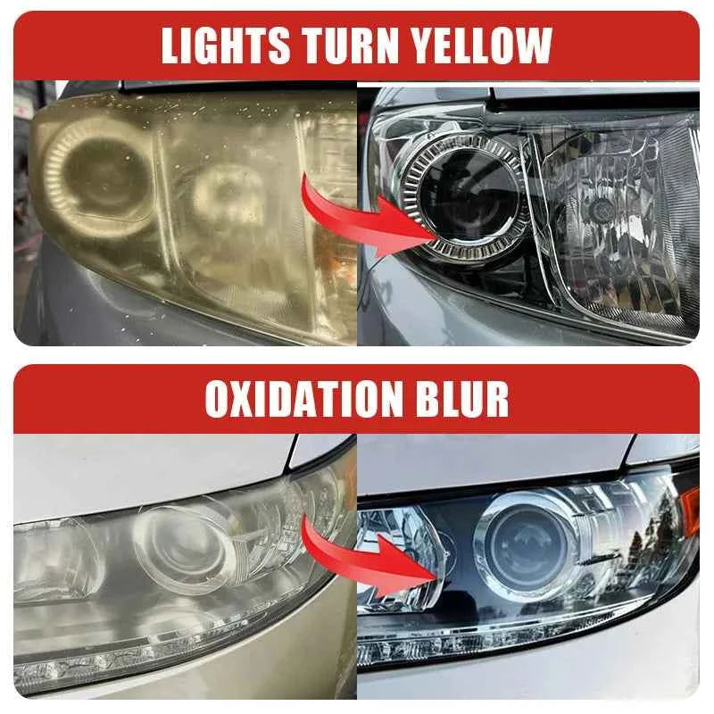Car Headlight Restoration Polishing Kits Headlamp Scratch Remover Repair Cleaning Paste Remove Oxidation Headlight Polish Liquid