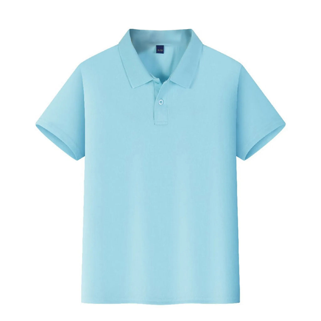 Polo Shirts Kids Basic Simple School Student Uniforms Class Uniforms Cultural Shirts Quick-Drying Turn-Down Collar for 6-11years