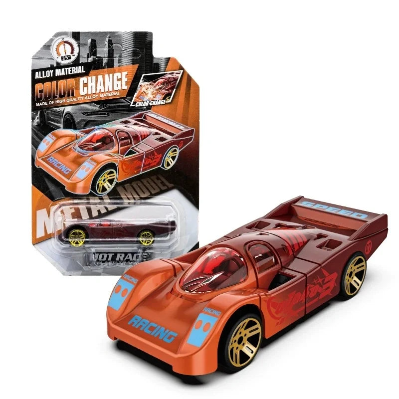 1:64 Temperature Sensitive Color Changing Magic Car Inertia Pull Back Alloy Racing Cars Crash-Resistant Toys Boy Birthday Gift