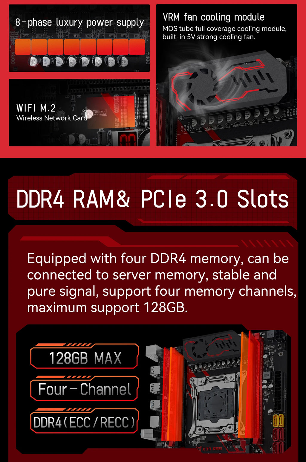 MACHINIST X99 RS9 Motherboard Optional Xeon E5 2650 V4 CPU LGA 2011-3 Kit And 16GB ECC DDR4 RAM Set NVME/SATA M.2 USB 3.0