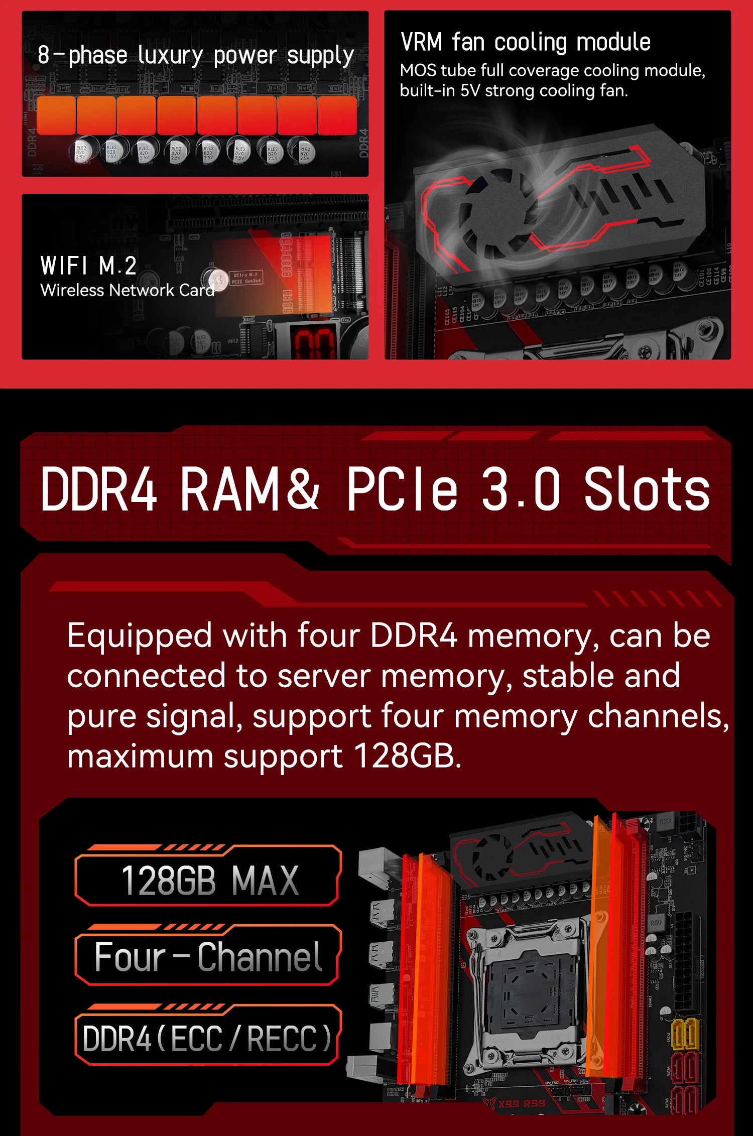 MACHINIST X99 RS9 Motherboard Optional Xeon E5 2650 V4 CPU LGA 2011-3 Kit And 16GB ECC DDR4 RAM Set NVME/SATA M.2 USB 3.0