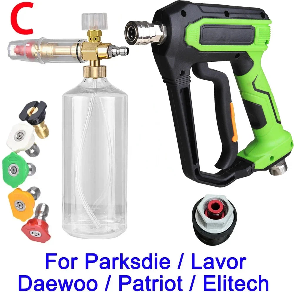 1L Car Washer Water Gun Cleaning Foam Generator Snow Foam Lance 1/4" Quick Release Nozzles for Parkside Karcher Daewoo Lavor