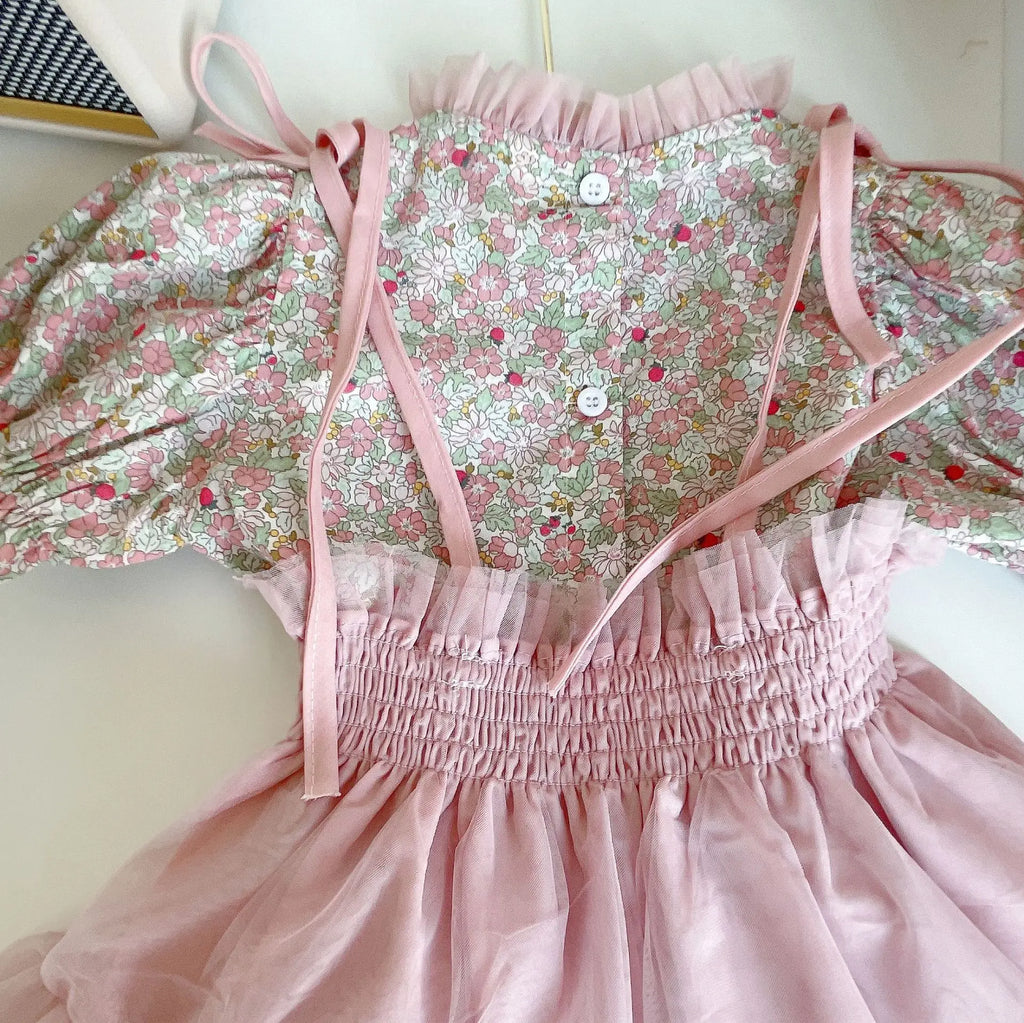 Girls Clothing Sets 2023 Summer New Girls' Cute Blossom Top+Strap Half Skirt Set Pastoral Princess Style Children Girls Clothes