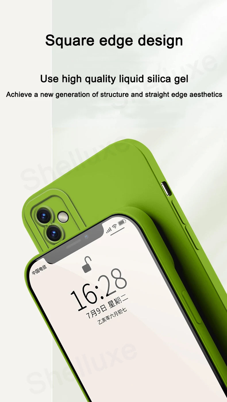 A54 A55 A56 Case Shelluxe Square Liquid Silicone Soft Cases For Samsung Galaxy A56 A55 A54 A52 s A52s A53 Silky Feel Phone Cover