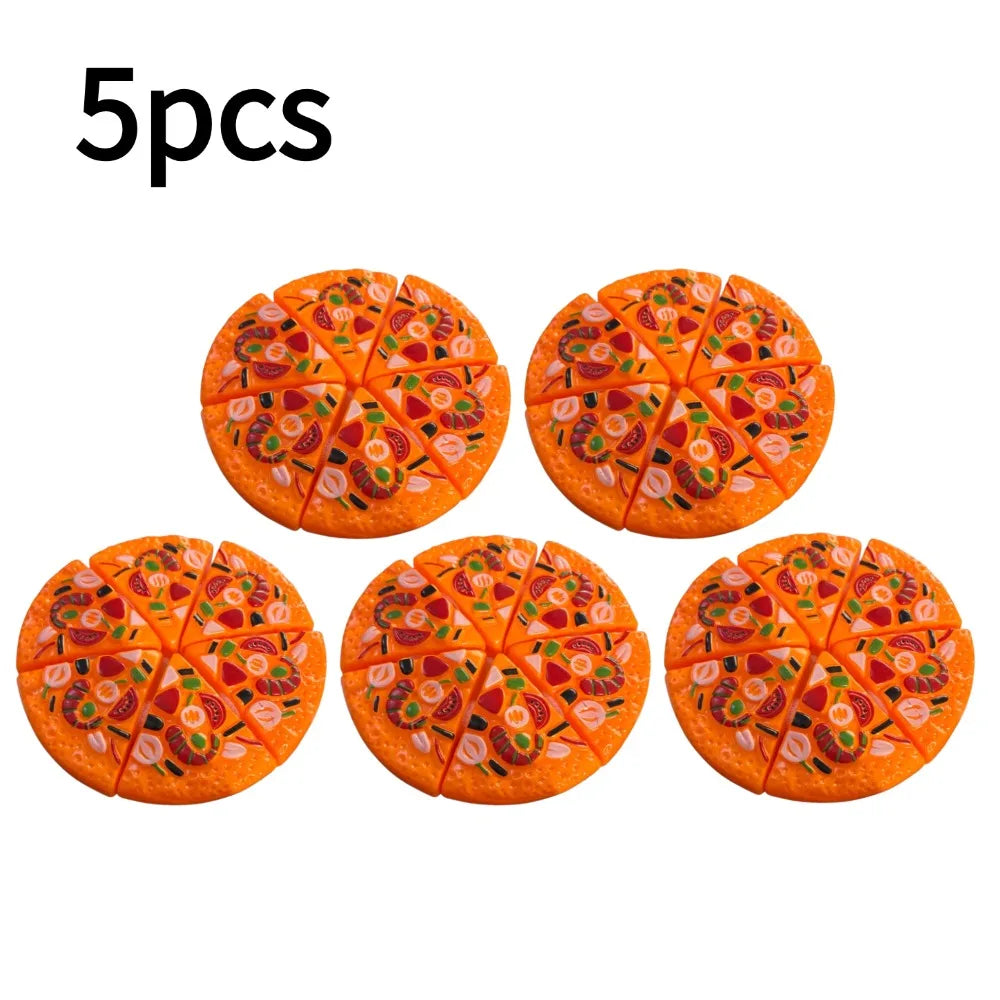 Kids Simulation Food Kitchen Toy Pretend Play Pizza with Cutter Children Interactive Toys Birthday Gifts for Boys And Girls